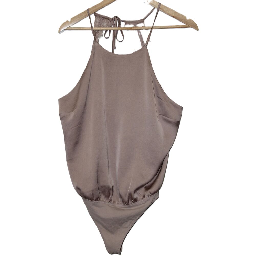 Abercrombie & Fitch Taupe Halter Bodysuit